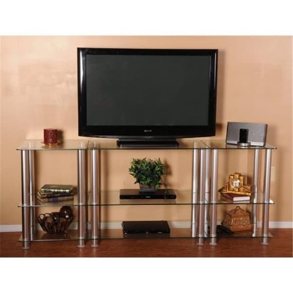 Rta Home And Office TVM-0075 75 in. Extra Tall Glass and Aluminum LCD and Plasma TV Stand TVM-0075 - main